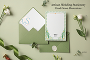 Botanical Wedding Invitation Suite, a Stationery Template by Little Creative Scribbles (Thumbnail 3 of 7)
