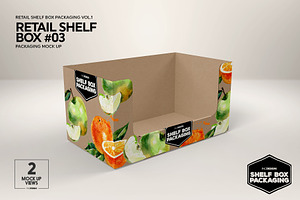 Retail Shelf Box 03 Packaging Mockup