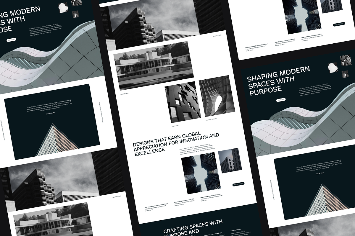Figma Architecture Firm Landing Page, a Landing Page Template by Musara (Photo 2 of 6)