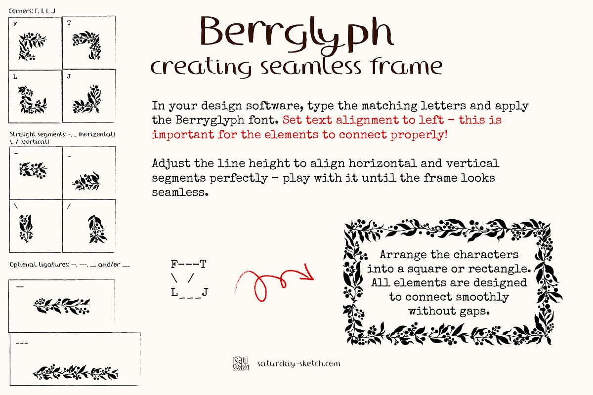 Berry & Ink font duo border builder, a Symbol Font by saturday.sketch (Photo 6 of 7)