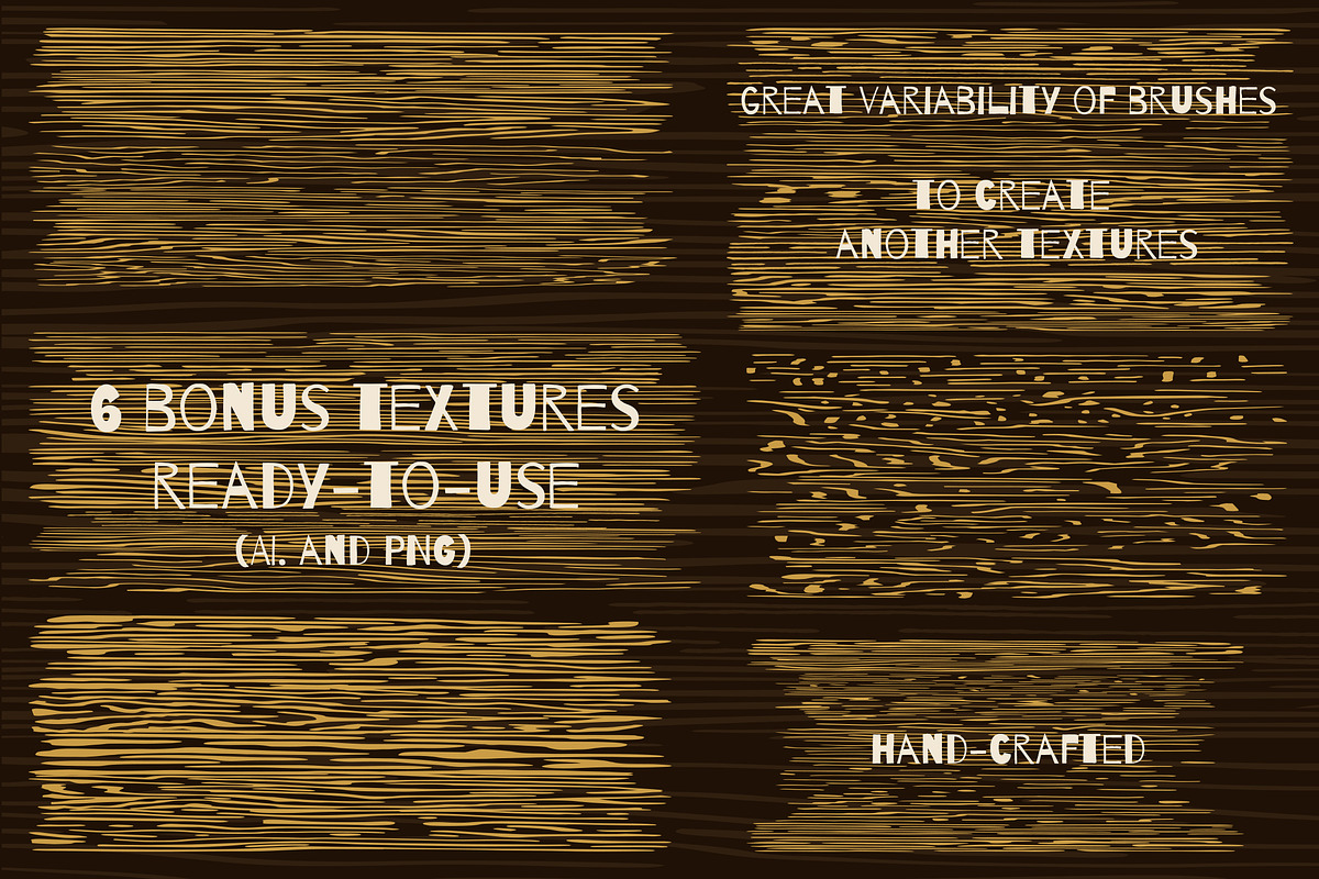 Wood Brushes Drawn By Hand preview 4