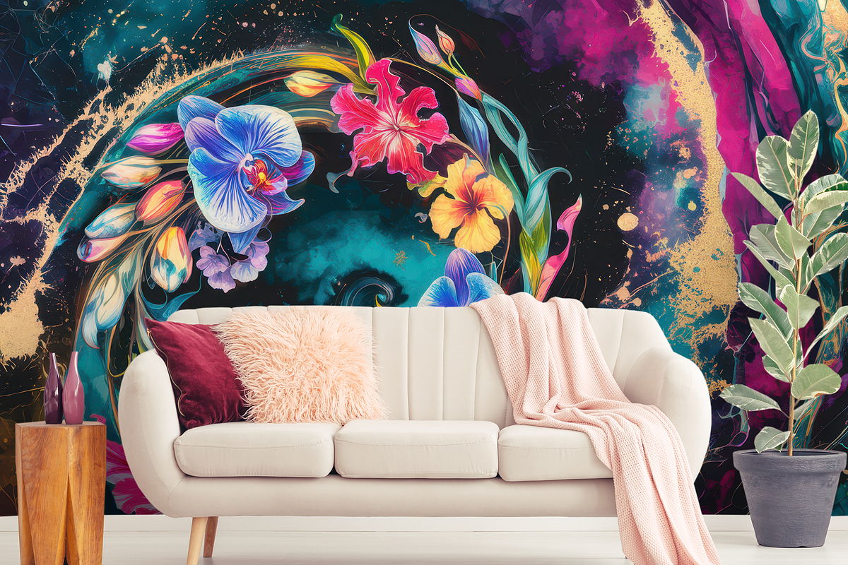 Vortex of Floral Dreams, a Background Graphic by Curve Design (Photo 3 of 6)