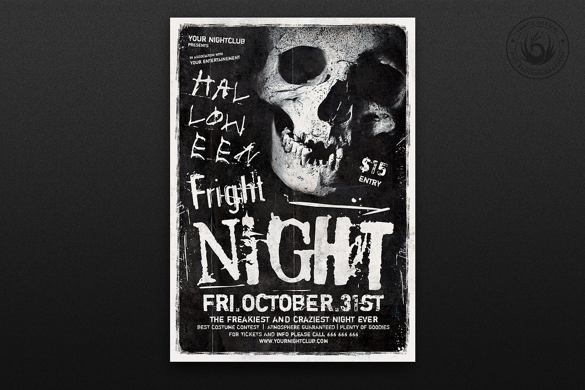Halloween Flyer Template V12, a Flyer Template by ThatsDesignArt (Photo 7 of 7)