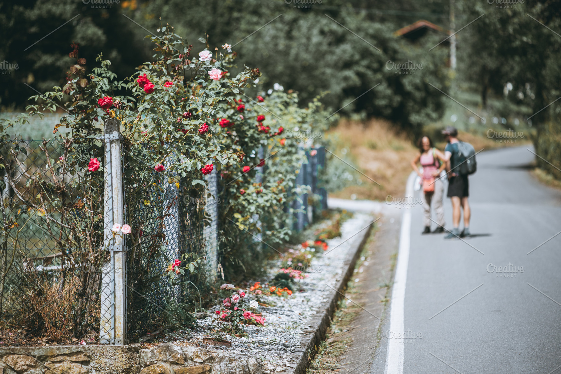 Blurred hikers on Camino Primitivo, a Sports & Recreation Photo by SkyNext