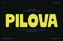 Pilova - Bold Groovy Display Font