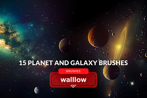 Galaxy & Planets Sky Photoshop Brush