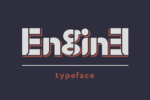 Engine - layered vintage font.