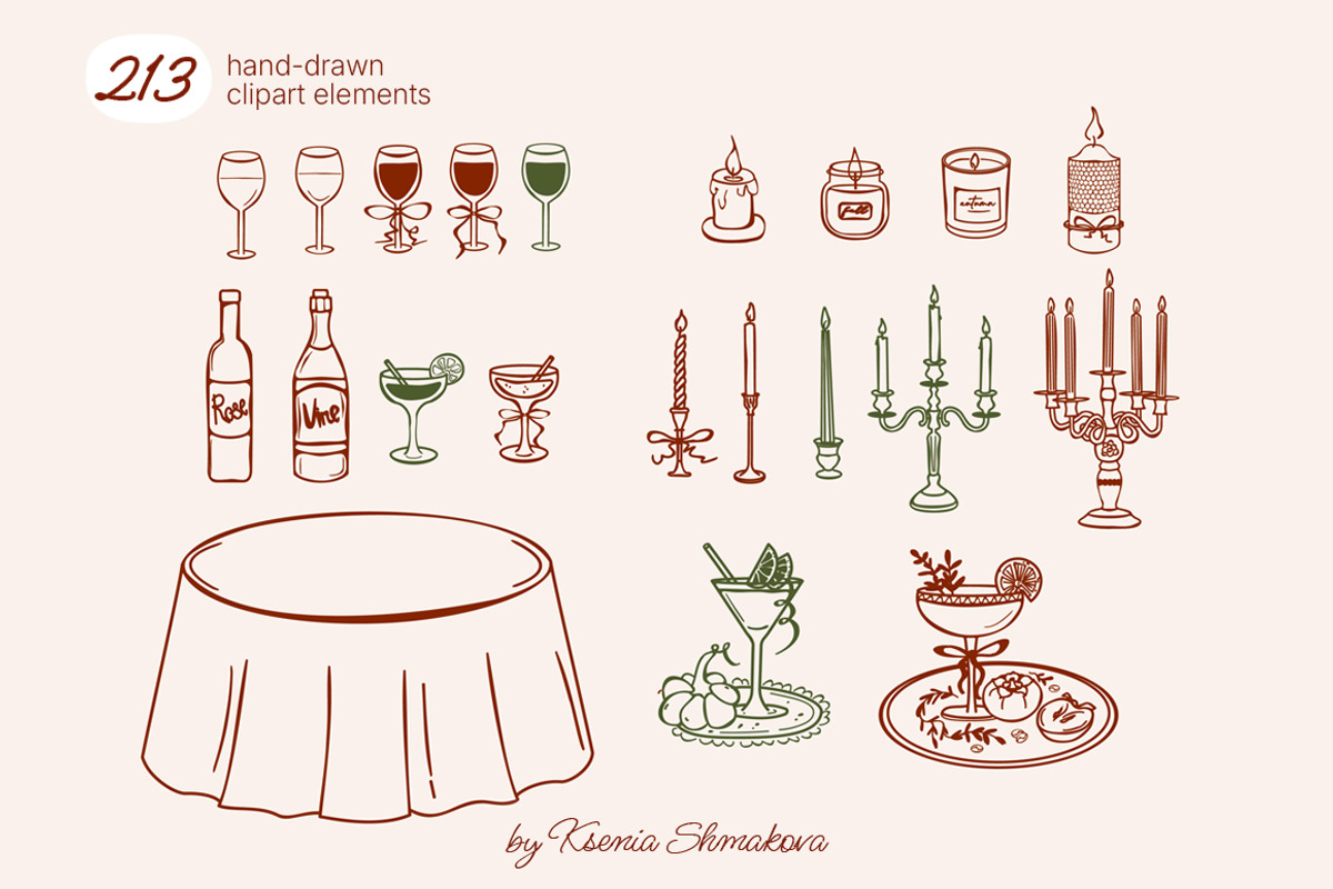 Whimsy Autumn Vector Doodle Clipart, a Seasonal Illustration by Ksenia Shmakova (Photo 12 of 18)