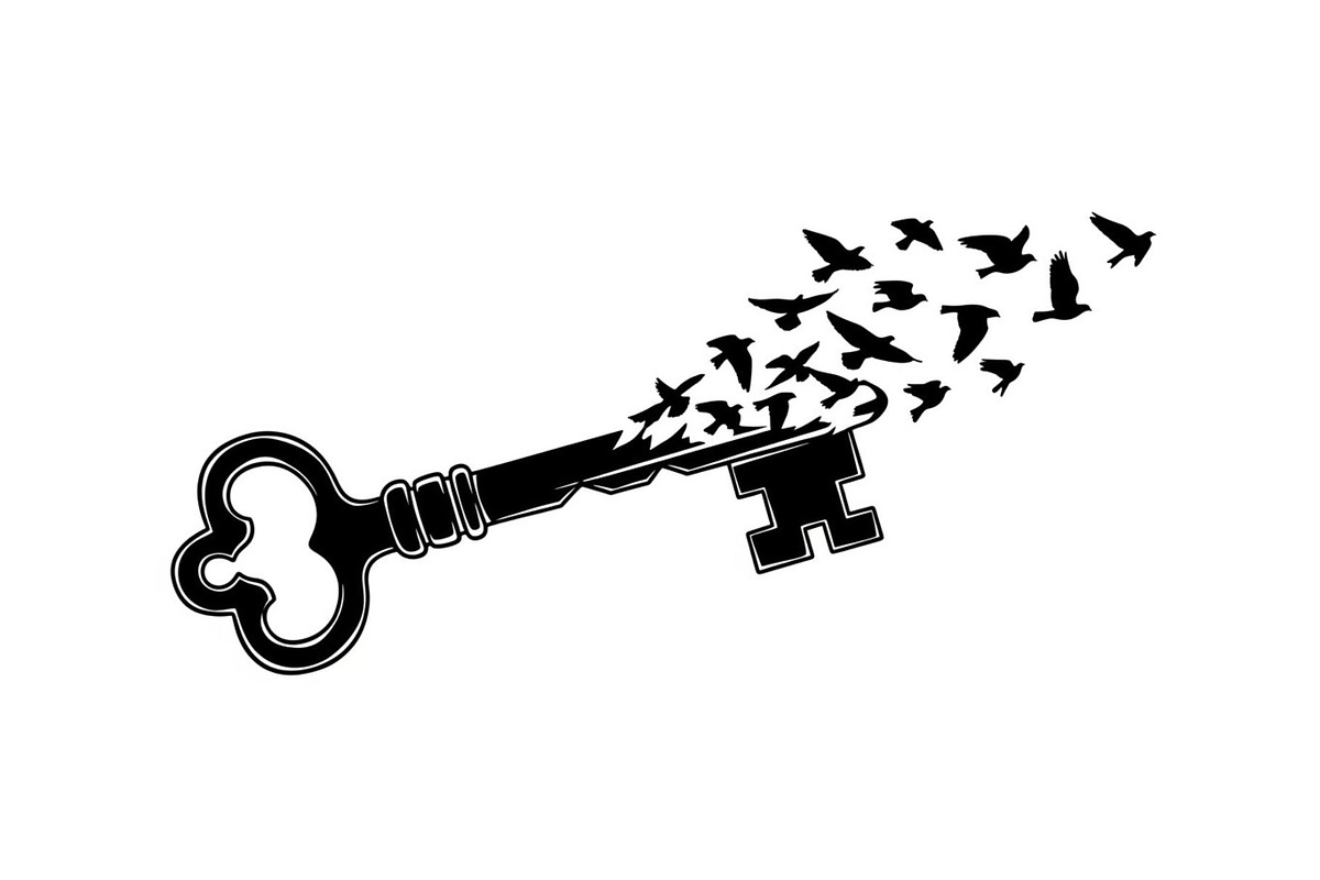 50 Flying Keys Silhouette Vector Bun, an Illustration by Designs_River (Photo 18 of 51)