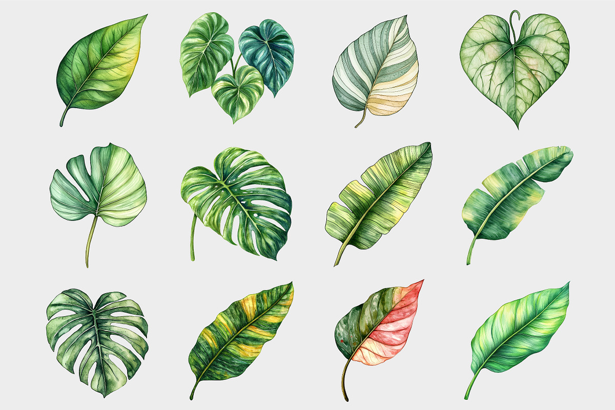 Tropical Leaves Clipart, a Seasonal Illustration by Design Market (Photo 4 of 4)