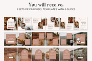 Instagram Carousel Post Boho Canva, a Social Media Template by HerstedHertz (Thumbnail 3 of 10)