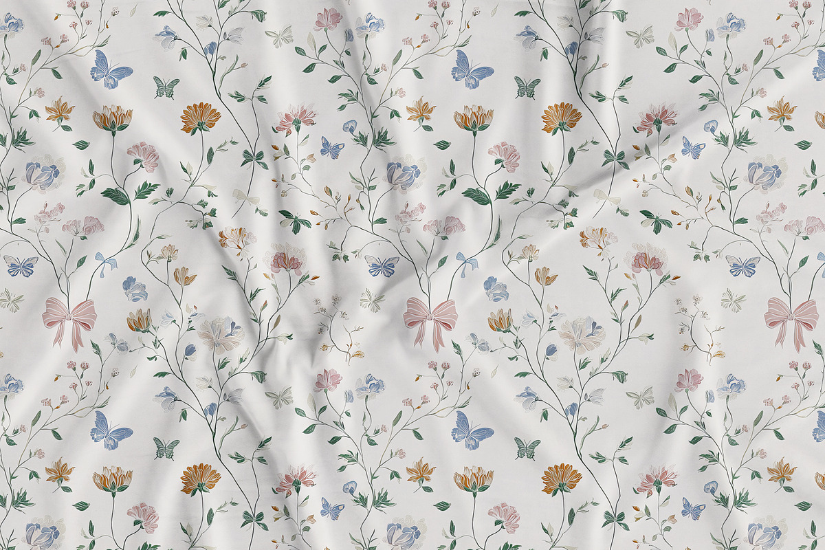 Romantic Floral Seamless Patterns, a Pattern Graphic by Olya Creative (Photo 13 of 17)
