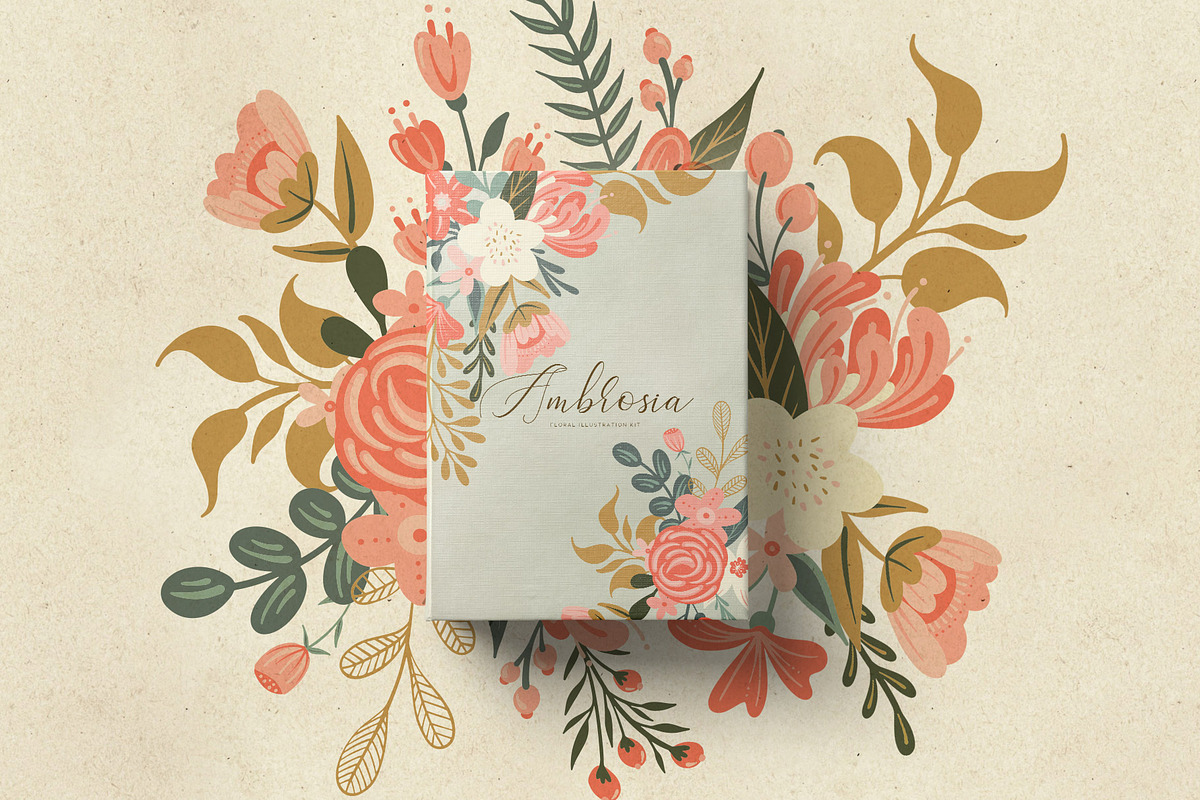 Ambrosia Floral Clip Art Kit, an Illustration by Eclectic Anthology (Photo 2 of 14)
