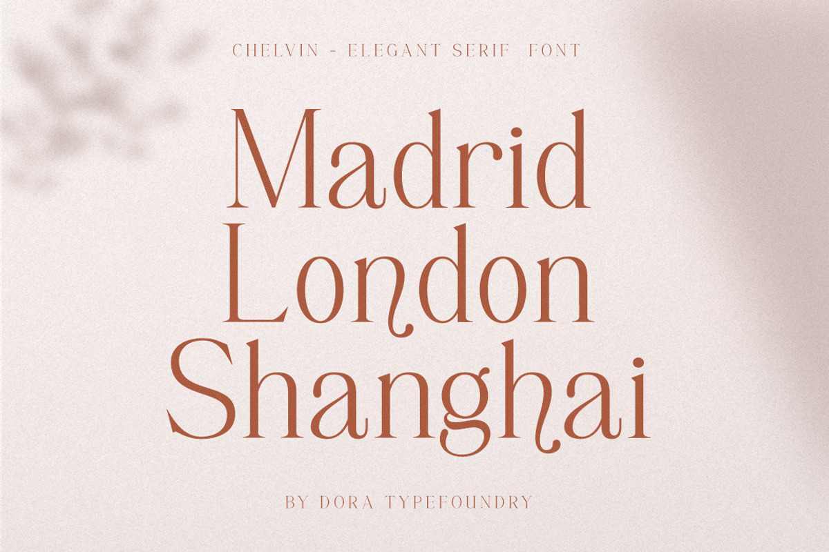 Chelvin Elegant Serif, a Serif Font by Dora Typefoundry (Photo 12 of 20)