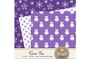 Snow Digital Papers, a Pattern Graphic by JennyL Designs (Thumbnail 4 of 4)