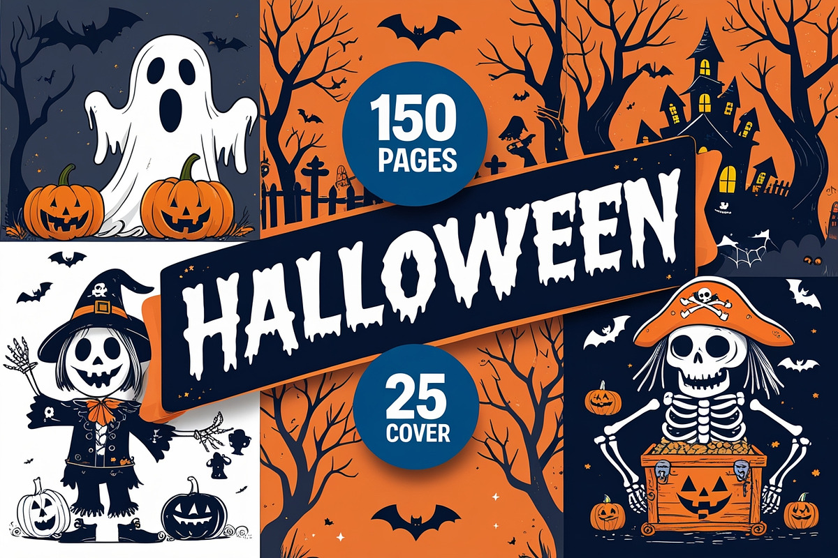 Spooky Halloween Clipart Bundle, an Illustration by yasushie (Photo 1 of 26)