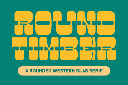 Round Timber Cowboy Display Font