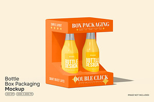 Bottle Box Packaging Mockup