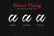 Blessed Friday Script, a Script Font by sancreastd. (Thumbnail 2 of 9)
