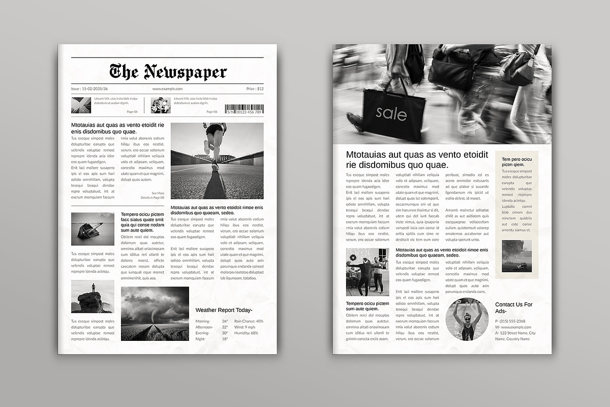 Daily Newspaper Template, a Brochure Template by E-Type (Photo 6 of 6)
