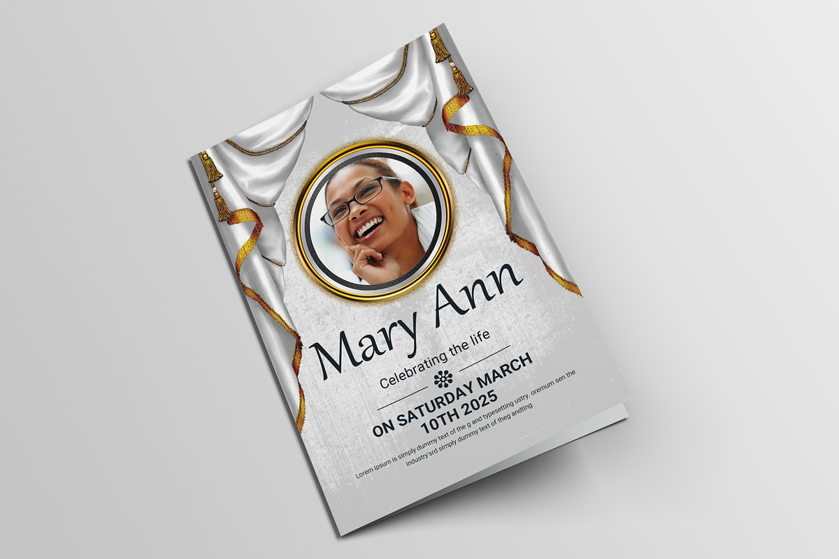 Funeral Program Template, a Brochure Template by AfzaalGraphics (Photo 2 of 6)