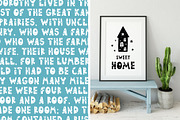 Starry Typeface - Font with Clipart, a Script Font by Velliniki (Thumbnail 3 of 8)