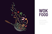 Wok food cards, seamless patterns, a Food Illustration by Good Studio (Thumbnail 1 of 13)