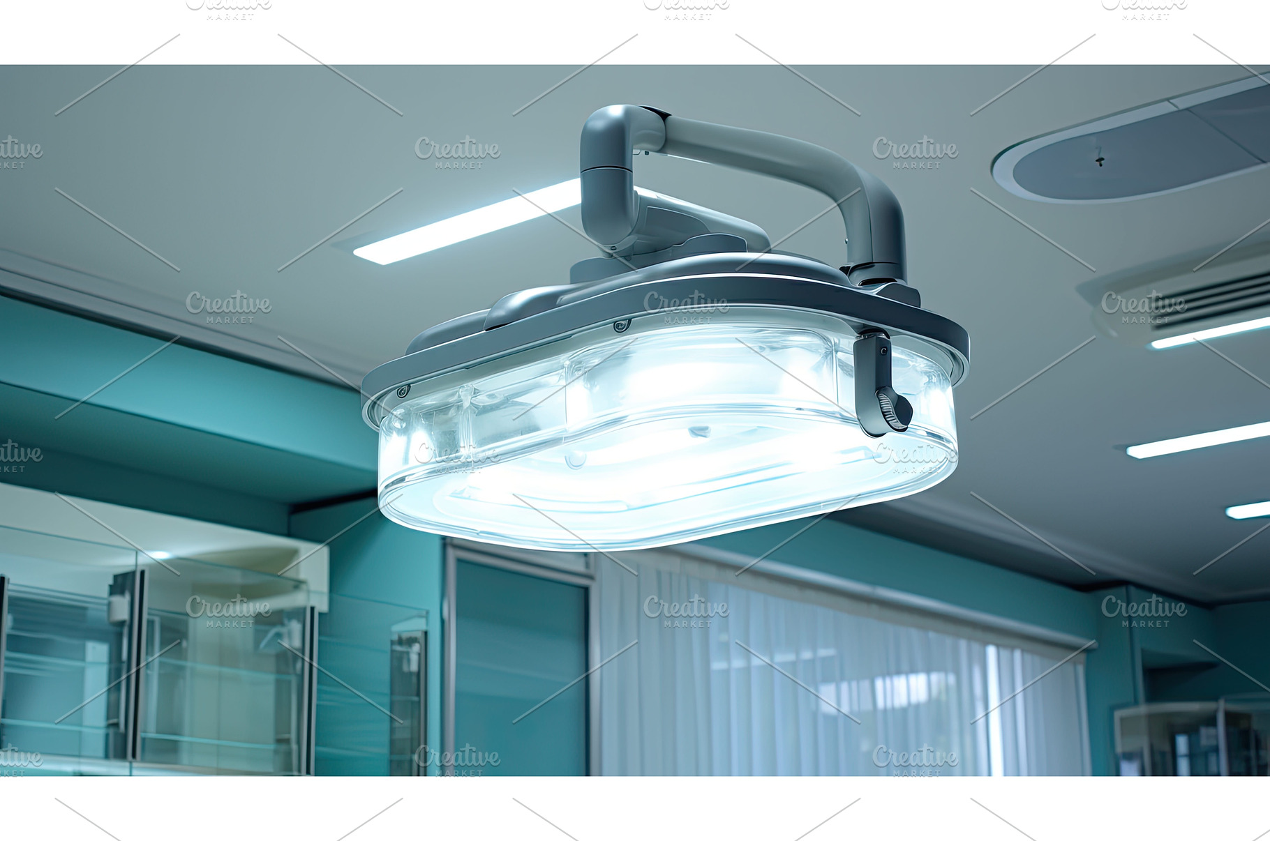 adjustable surgical light ai, a Health & Medical Photo by pikepicture