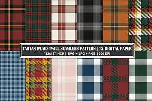 Tartan Plaid Twill Pattern Bundle, a Pattern Graphic by Gfx Expert Team