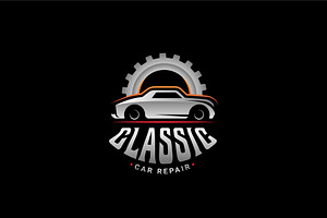 classic car repair garage icon logo, a Branding & Logo Template by Blazybone