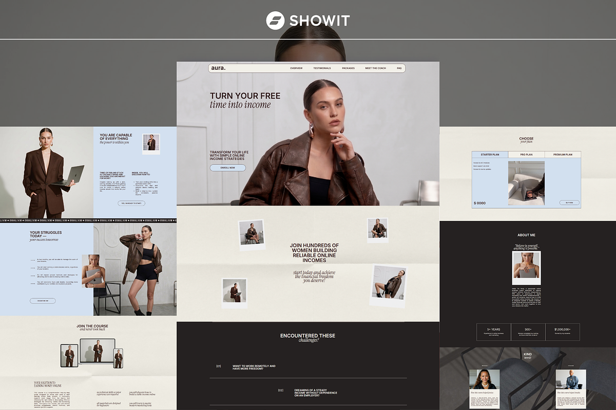 Editorial Showit Sales Page, a Squarespace Template by OliaMuseDesign (Photo 1 of 8)