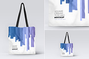 Square Canvas Tote Bag Mockup, a Product Mockup by Aurora Graphics (Thumbnail 1 of 6)
