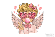 Cupid with Bubblegum PNG Clipart, an Illustration by Black Gallery (Thumbnail 2 of 14)