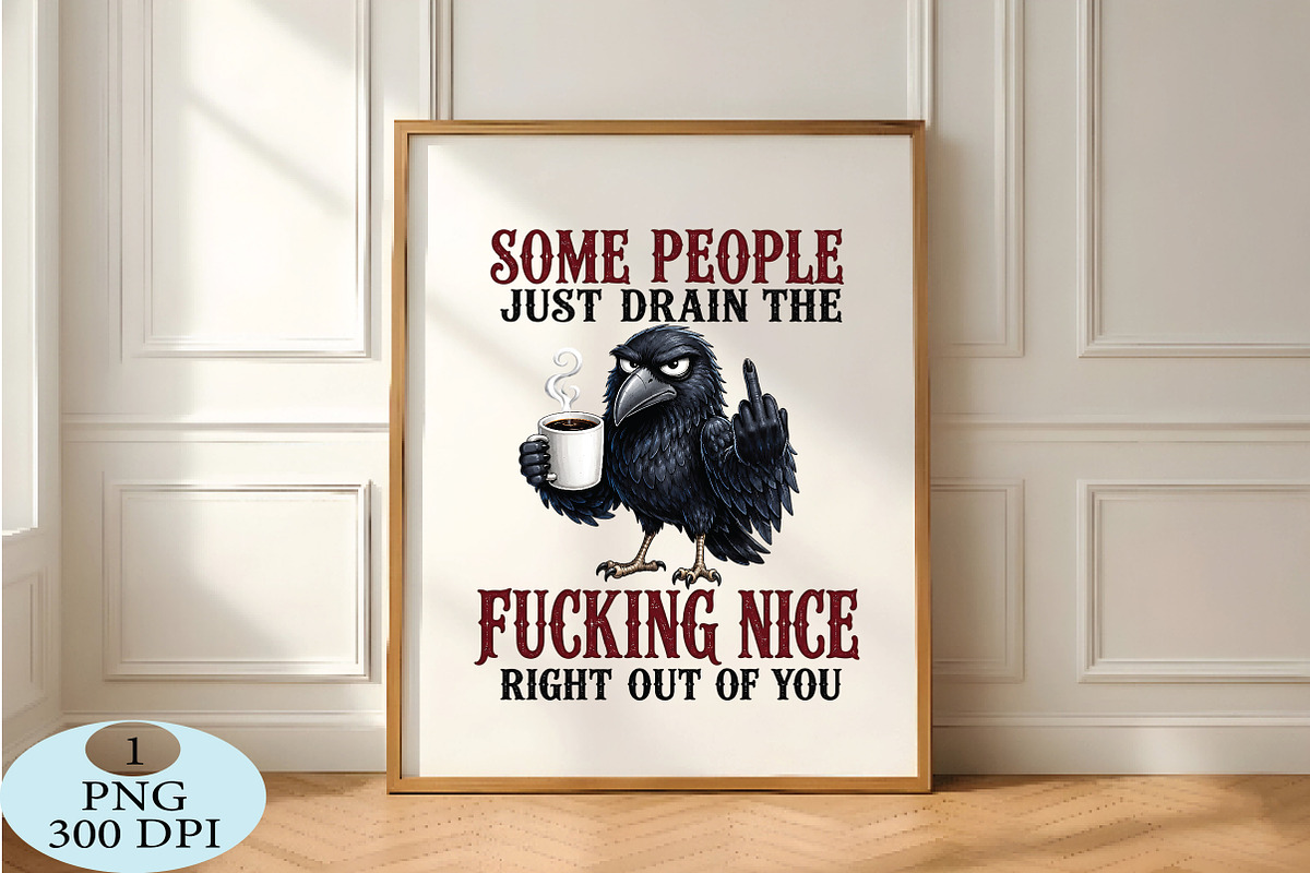 Grumpy Raven PNG, a Seasonal Illustration by Daily.Designs (Photo 5 of 5)