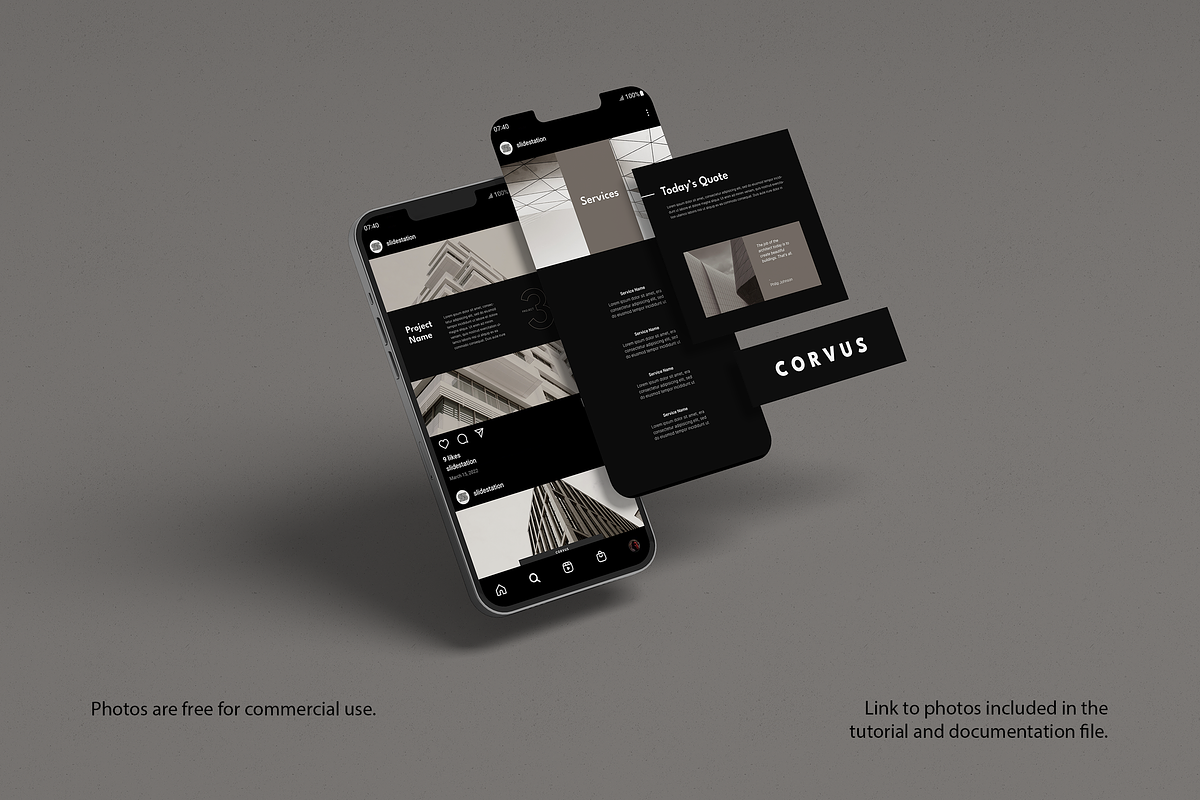 Corvus Architecture Instagram Pack, a Social Media Template by SlideStation (Photo 4 of 10)