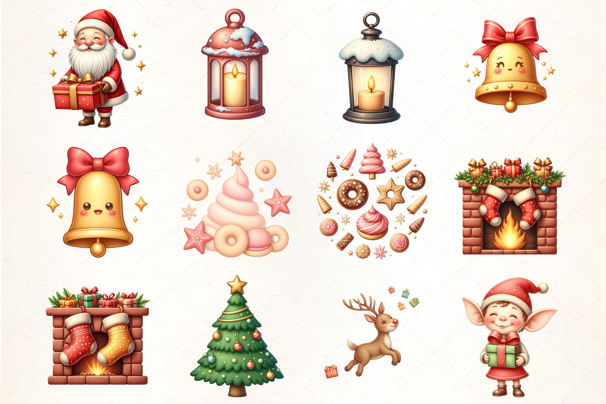 Christmas Joyful Time Clipart, an Illustration by CrexoraLab (Photo 3 of 5)