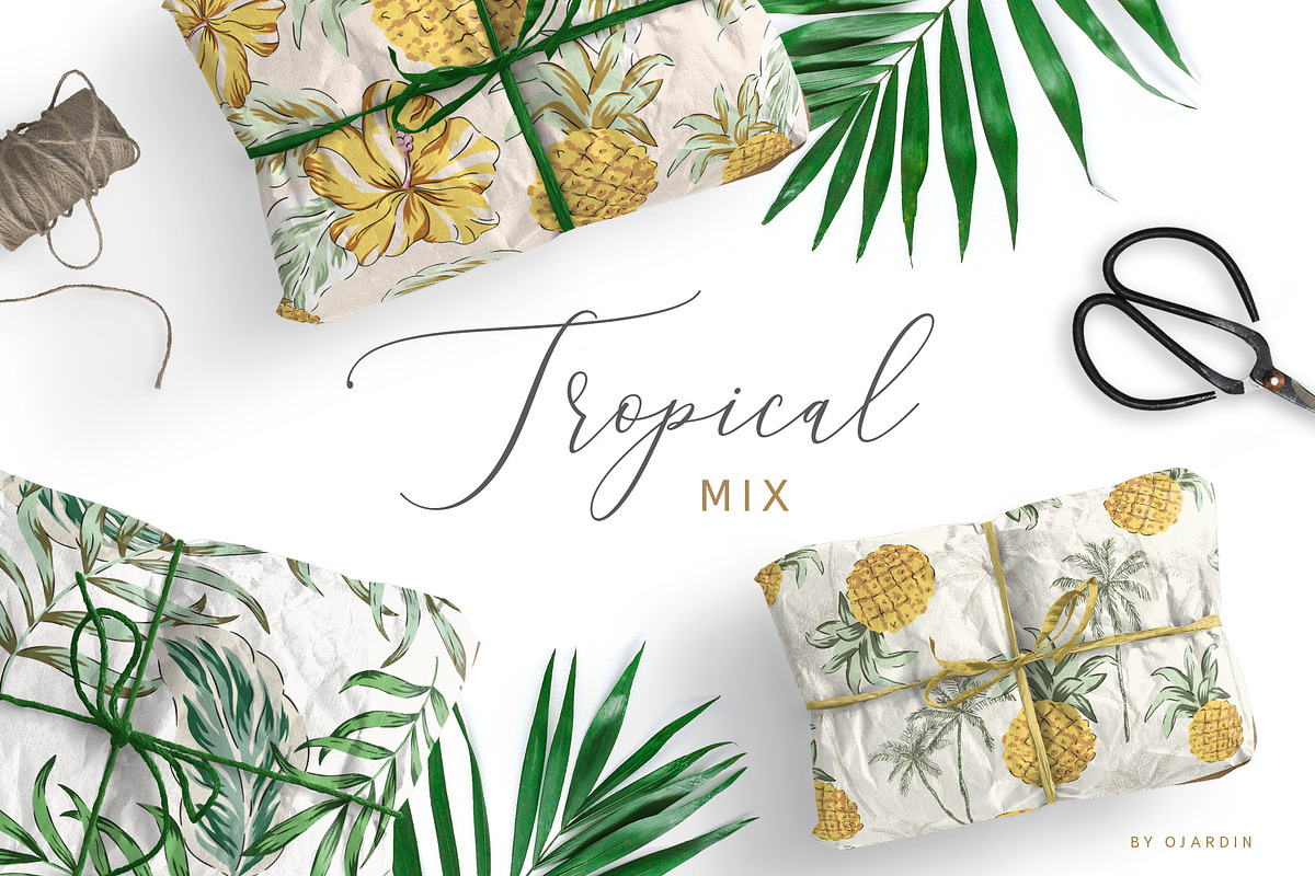 Tropical mix. 24 patterns, a Pattern Graphic by OJardin (Photo 4 of 4)