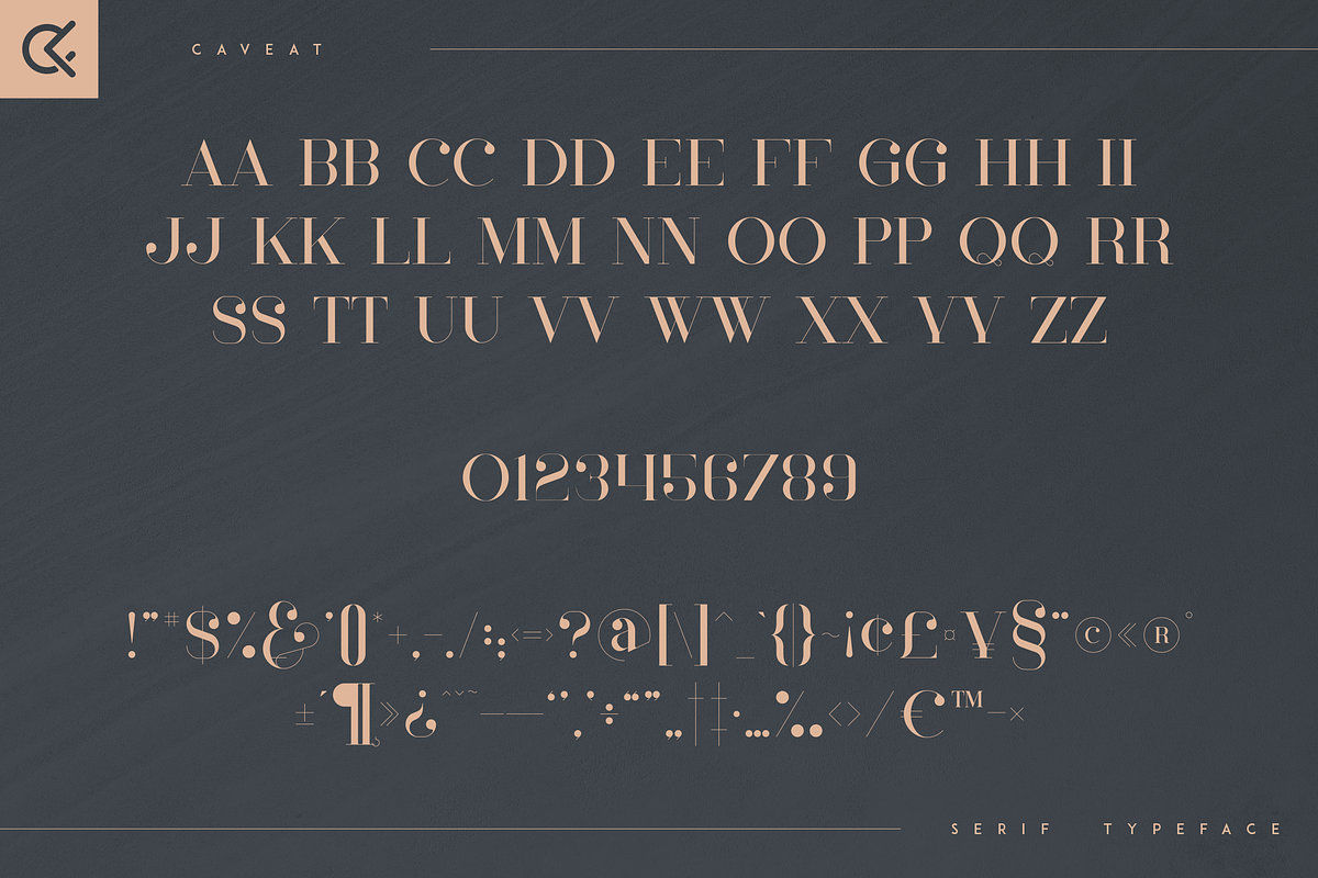 Caveat - Luxury Serif Typeface, a Serif Font by Only Fonts (Photo 8 of 10)