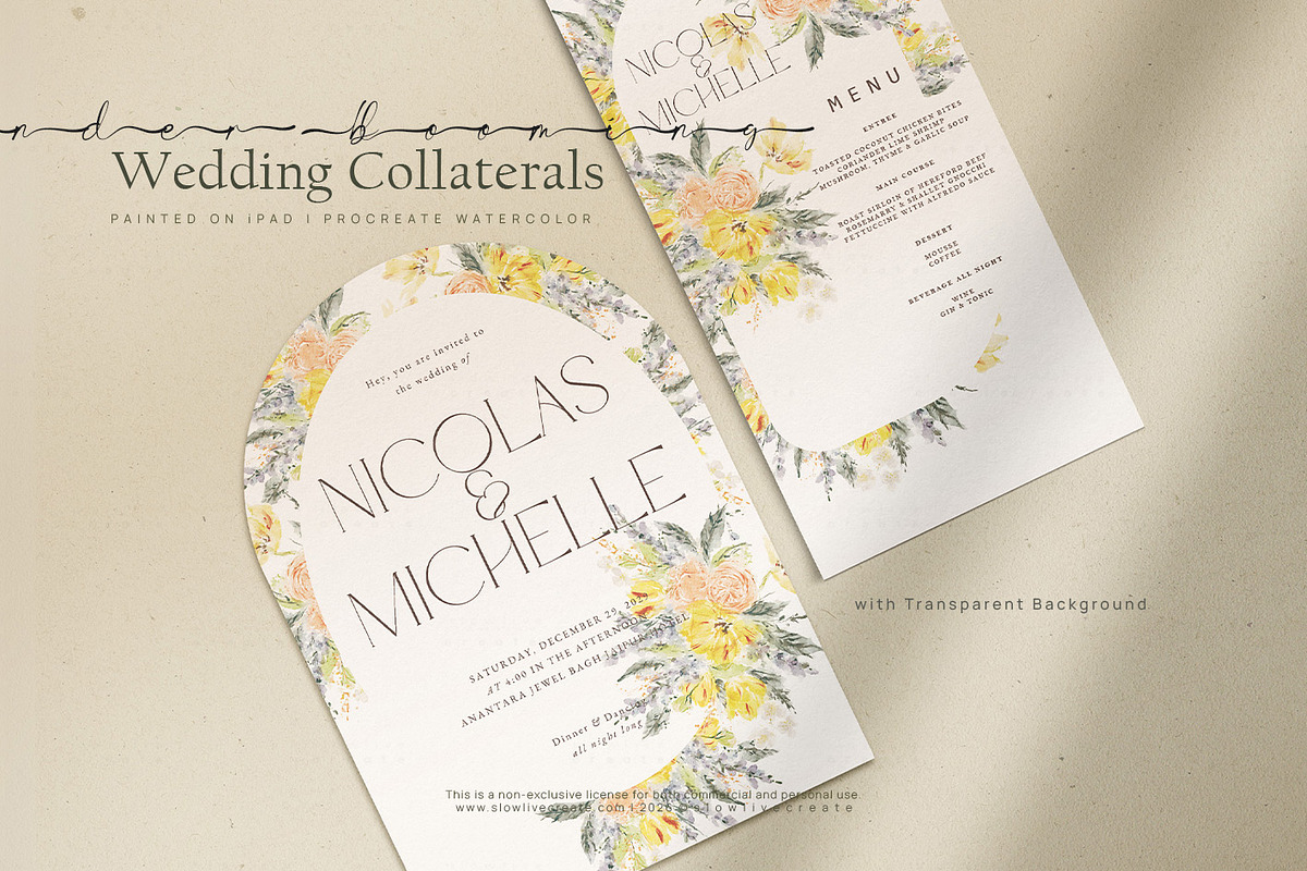 Bloom | Wedding Watercolor Florals, an Invitation Template by slowlivecreate (Photo 7 of 7)