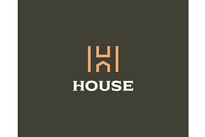 A letter H minimalistic logotype