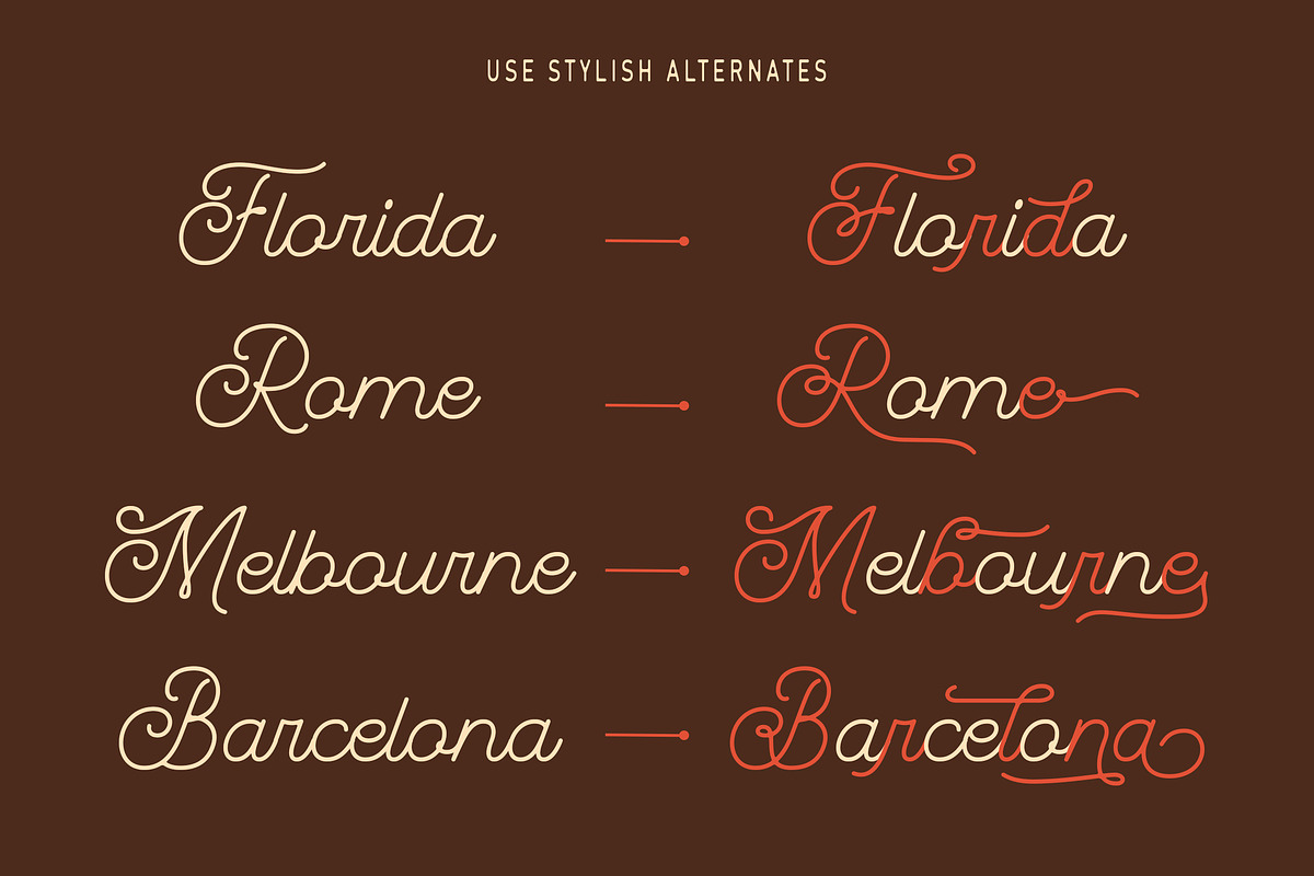 Excilente - Monoline Font, a Script Font by Arendxstudio (Photo 4 of 7)
