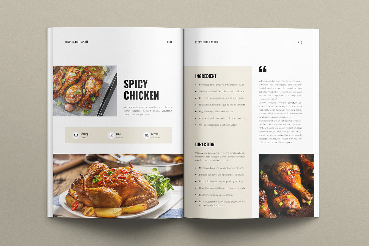 Recipe Book Template, a Brochure Template by E-Type