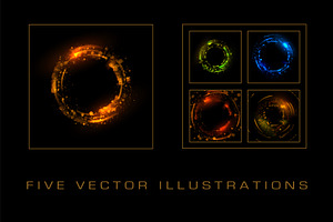Abstract glowing circles