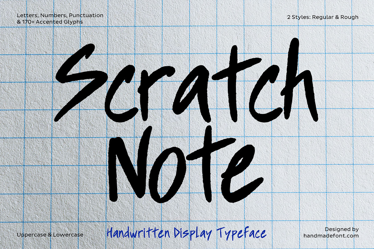 Scratch Note Font, a Handwritten Font by Handmadefont (Photo 1 of 15)
