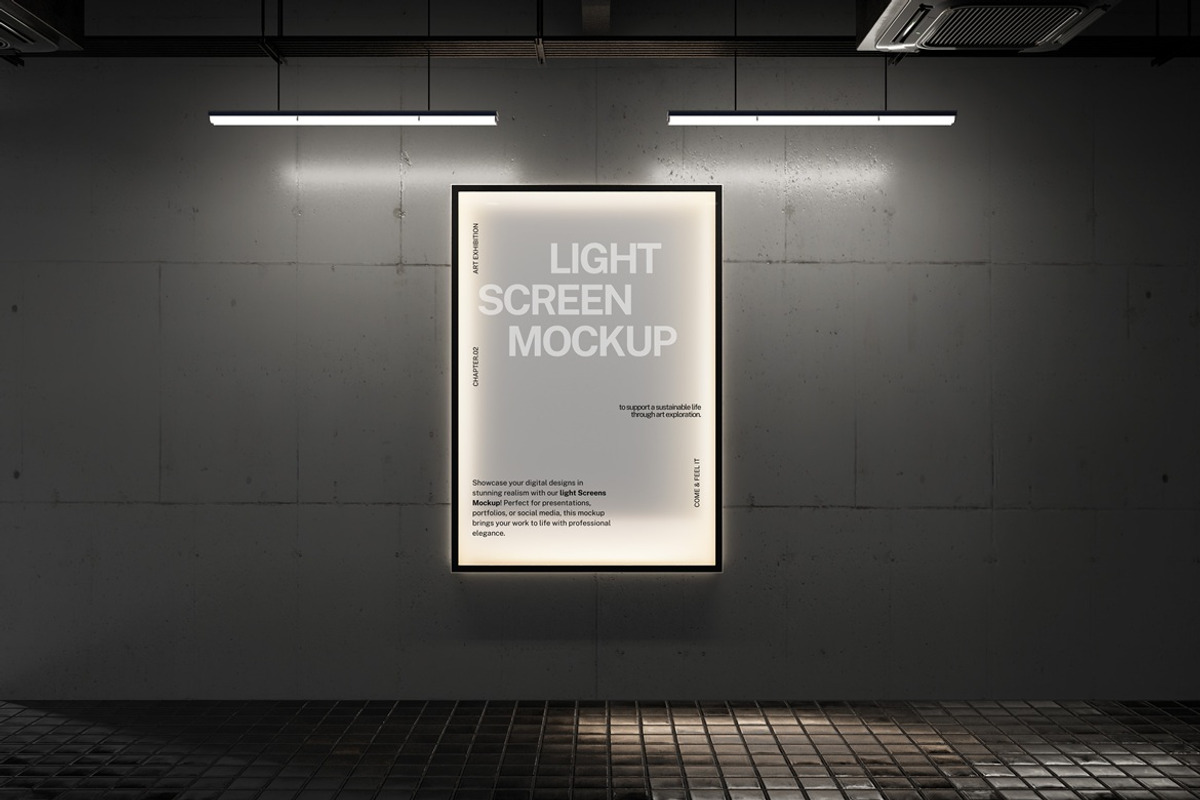 Light Screens Mockup, an Advertising Mockup by PixelPiknik (Photo 2 of 6)