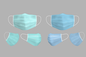 Blue medical mask