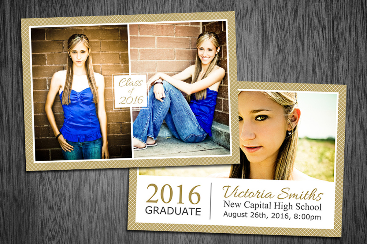 Graduation Card Template Photo 04, a Card Template by Supremer Studio (Photo 2 of 2)