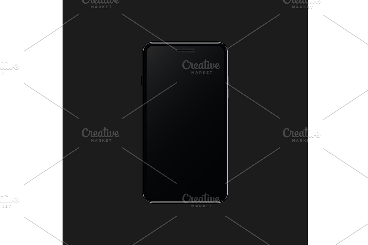 Black smartphone mockup, a Technology Illustration by Vector Creator