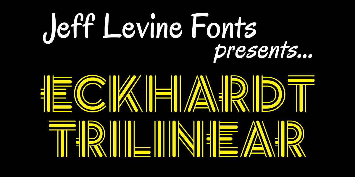Eckhardt Trilinear JNL, a Sans Serif Font by Jeff Levine Fonts