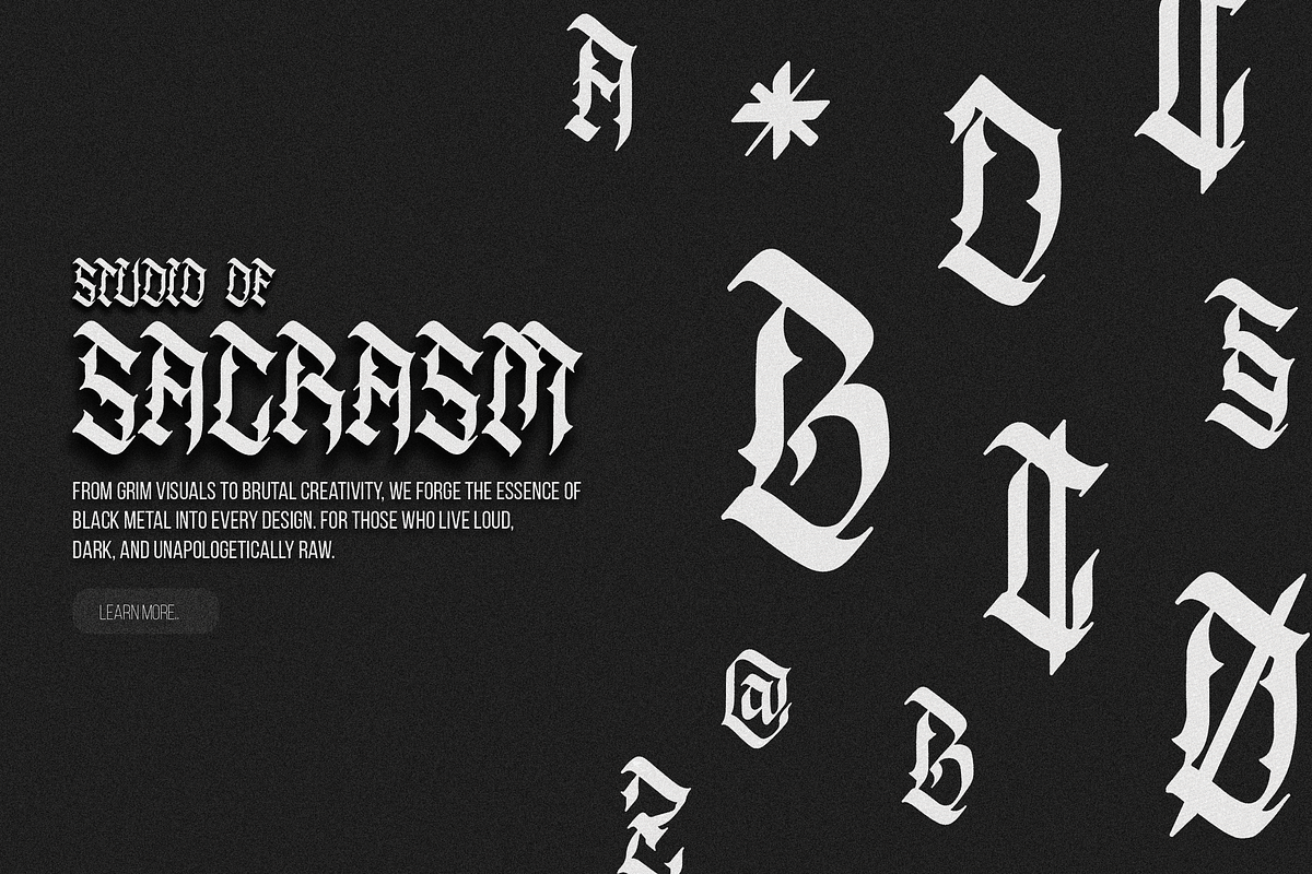 Vergaoh | All Caps Blackletter Font, a Blackletter Font by Denustudios (Photo 3 of 12)